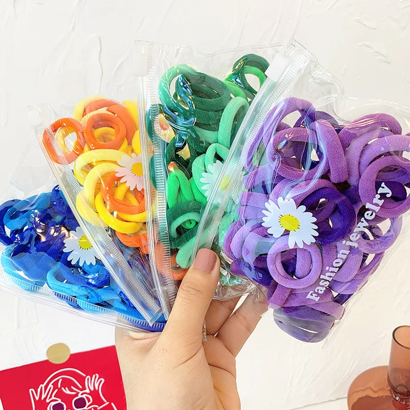 Hot Sale Hair Ties Elastic Ring Towel Ring No Harm Hair Band Lovely No Seams Foundation Color Hair Circle