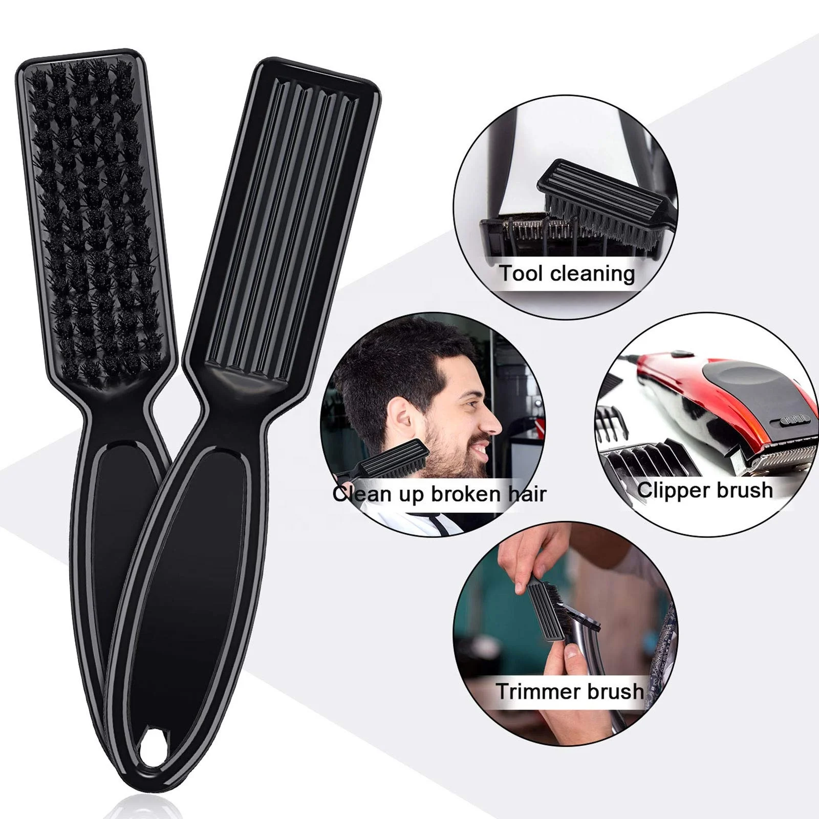 Barber Blade Cleaning Brush Hair Clipper Brush Nail Brush Tool for Cleaning Clipper