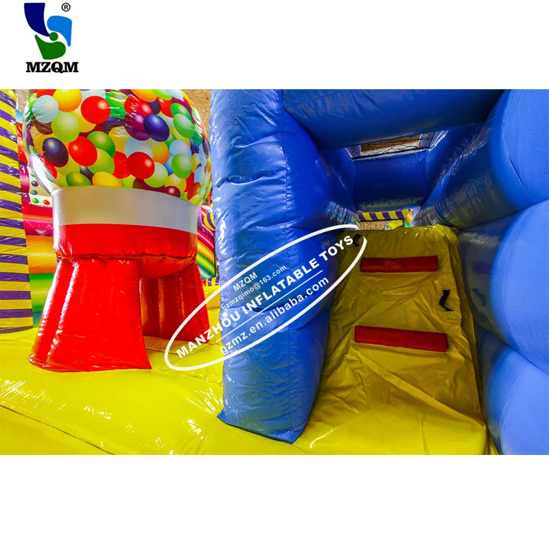Sugar Shack Colorful candy land bounce house inflatable bouncer with water slide