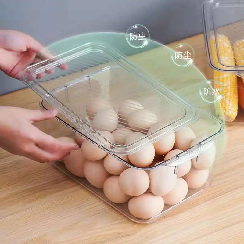 Freezer Food Storage Container Stackable Refrigerator Storage Boxes Food Saver Box With Lid To Keep Fruits Vegetables Meat