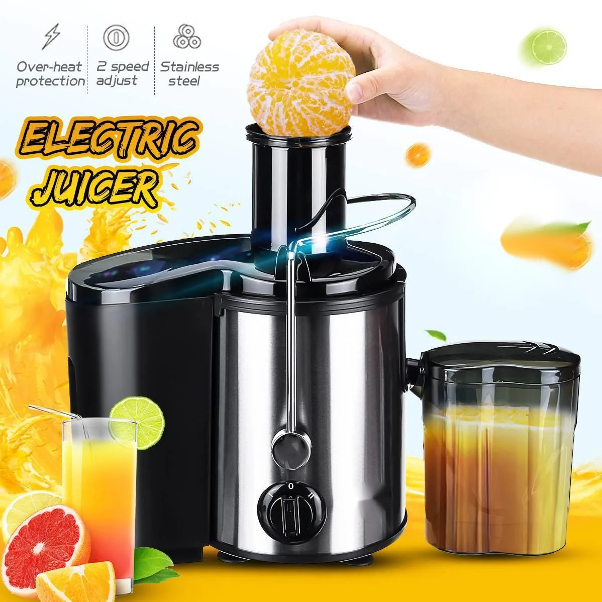 Hot Sale Factory Direct 400W Powerful Big Feeding Blender Mouth Commercial Extractor Machine Juicer