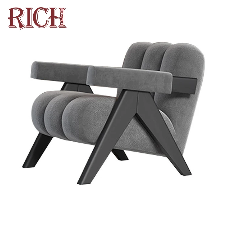 New Design Modern Luxury Living Room Soft Boucle Leisure Teddy Arm Sofa Chair Sherpa Floor Lounge White Sheepskin Accent Chair