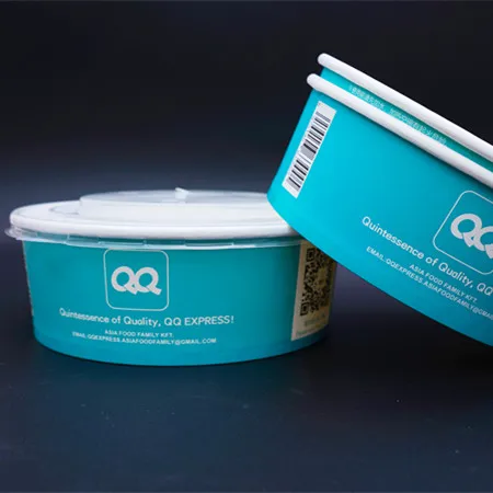 Customizable disposable heatable paper bowl unmanned noodle shop specific noodle paper bowl can be paired with PP lid