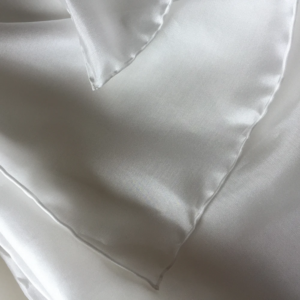 IN STOCK Habotai  Pongee 4.5mm 6mm scarf plain white silk for diy painting scarves hot sale
