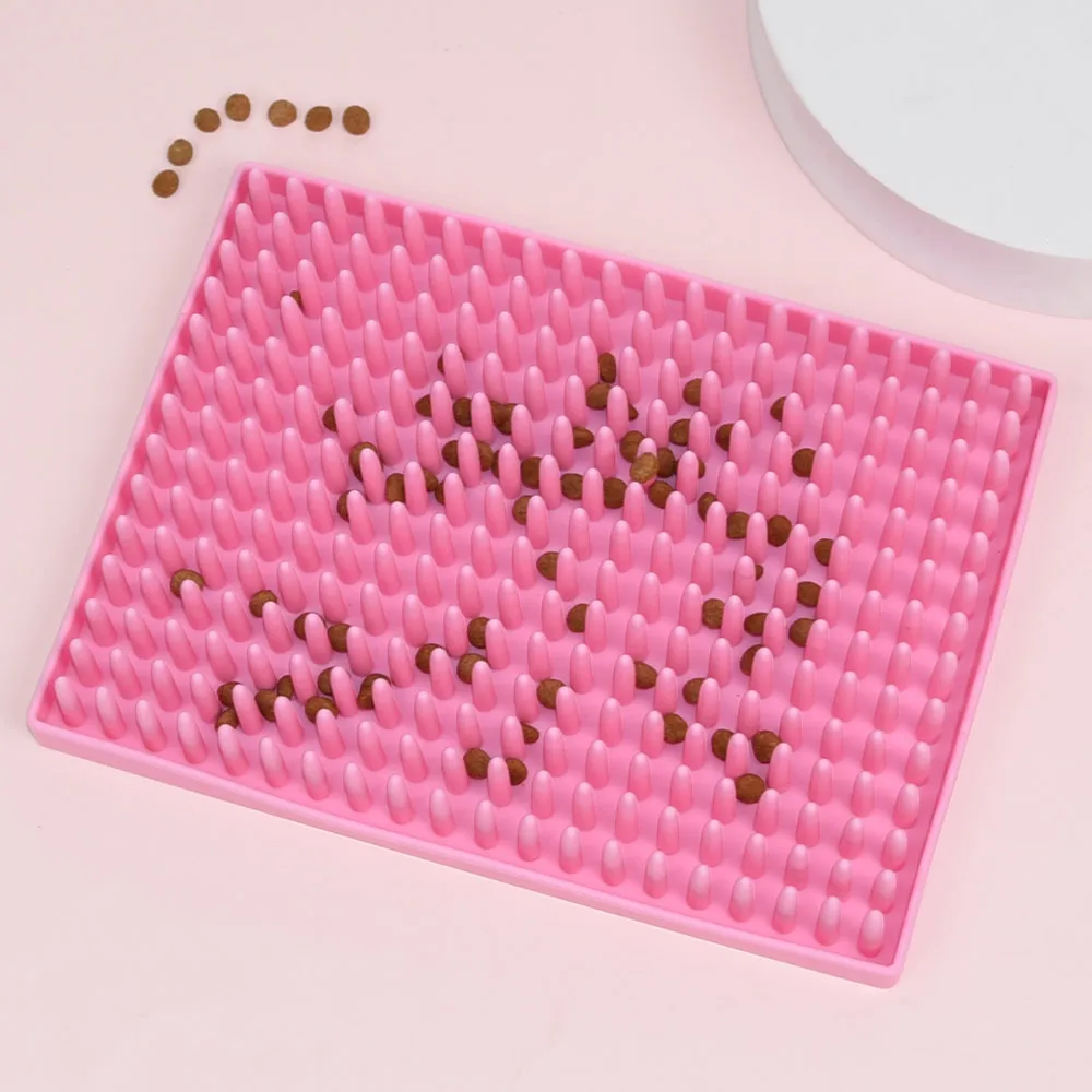 Factory Wholesale Custom Logo Dog Slow Feeder Anxiety Relief Dog Cat Lick Training Licking Mat Dog Lick Mat with Suction Cups