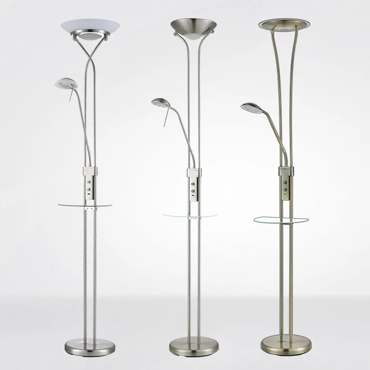 Modern Simple Floor Lamp for Tea Table LED Creative Shelf Iron Art Floor Lamps Living Room Sofa Bedroom Stand Light