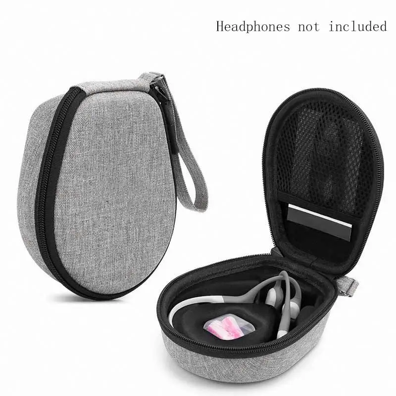Hot EVA Headphones Light Grey Inner Sponge Storage Hard Carrying EVA Case Storage Wireless Bone Conduction Headphone Case