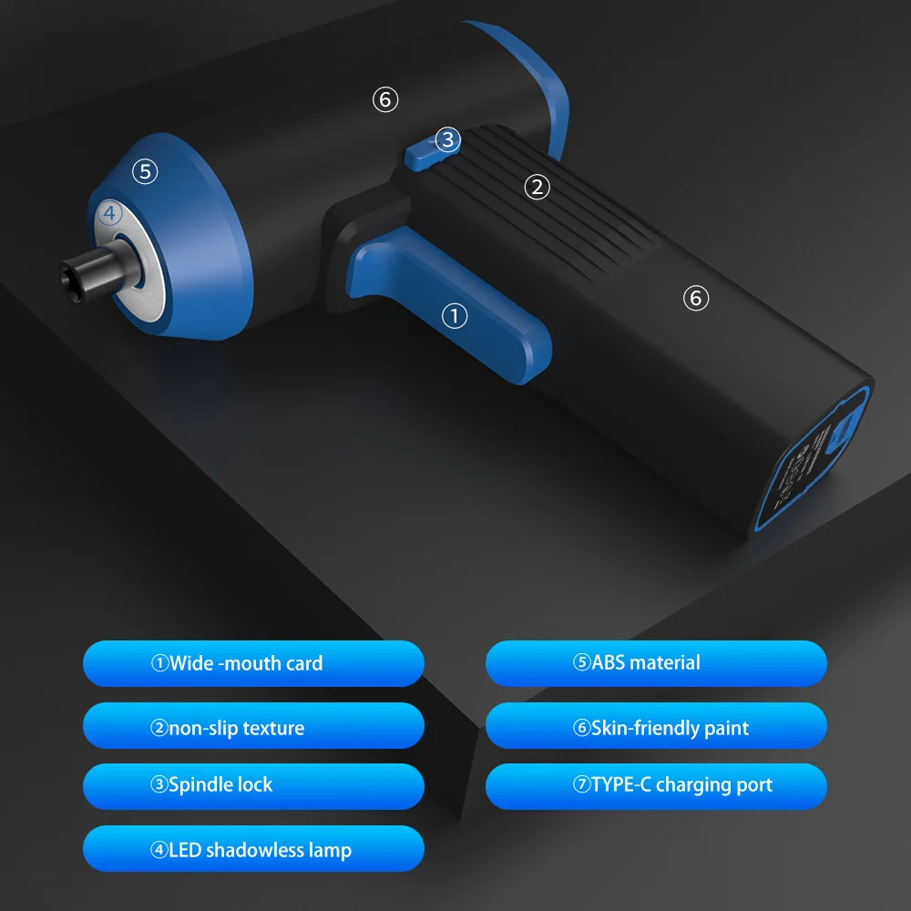 Home office with USB Rechargeable screwdriver 6V Mini portable Electric cordless screwdriver kit Electric driver