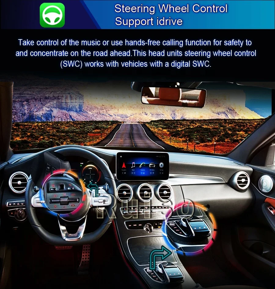 RUISO Wireless CarPlay Android Auto Decoding Box For Benz G-Class W463 2012-2018 G63 G65 AMG G500 G 63 navigation  Box Module