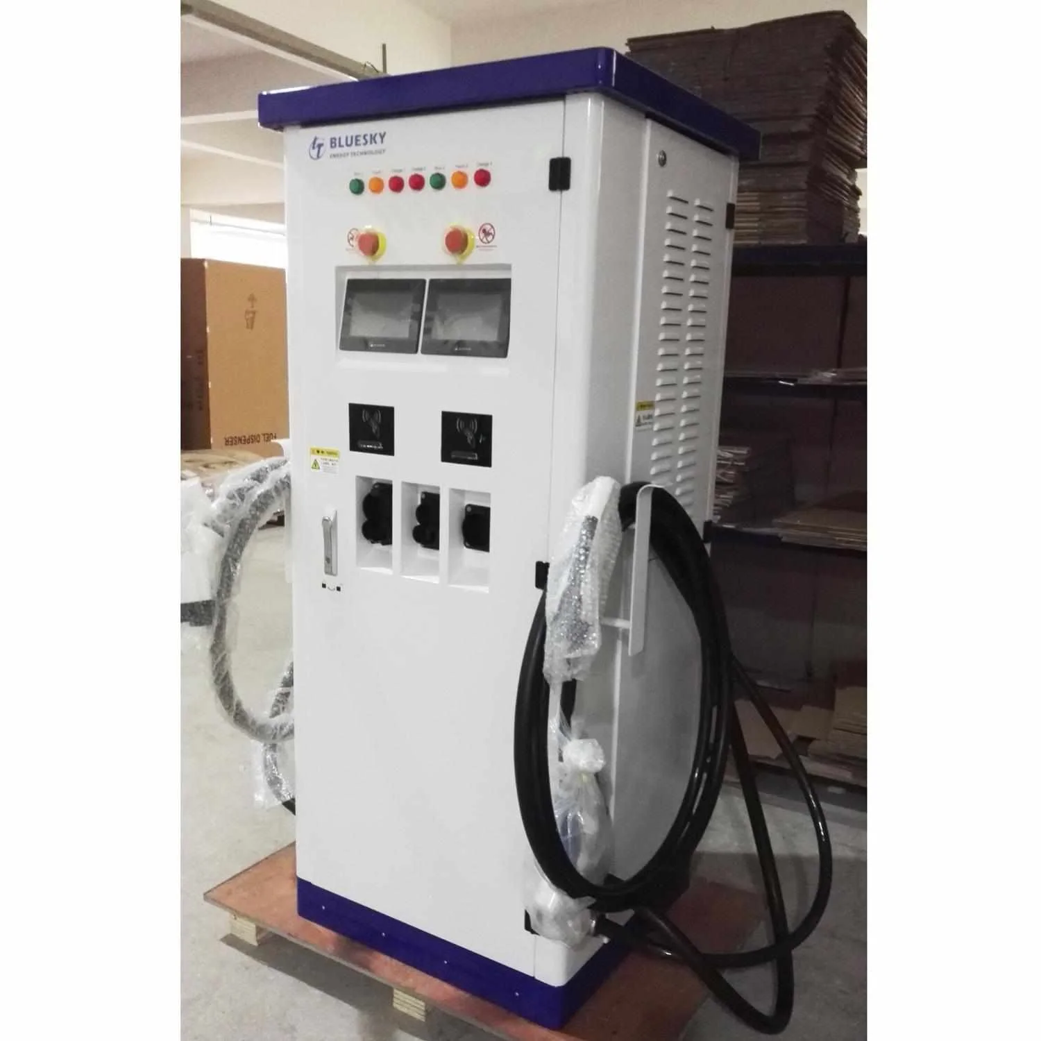  163квт DC и AC Dual ev зарядное устройство с двумя экранами для