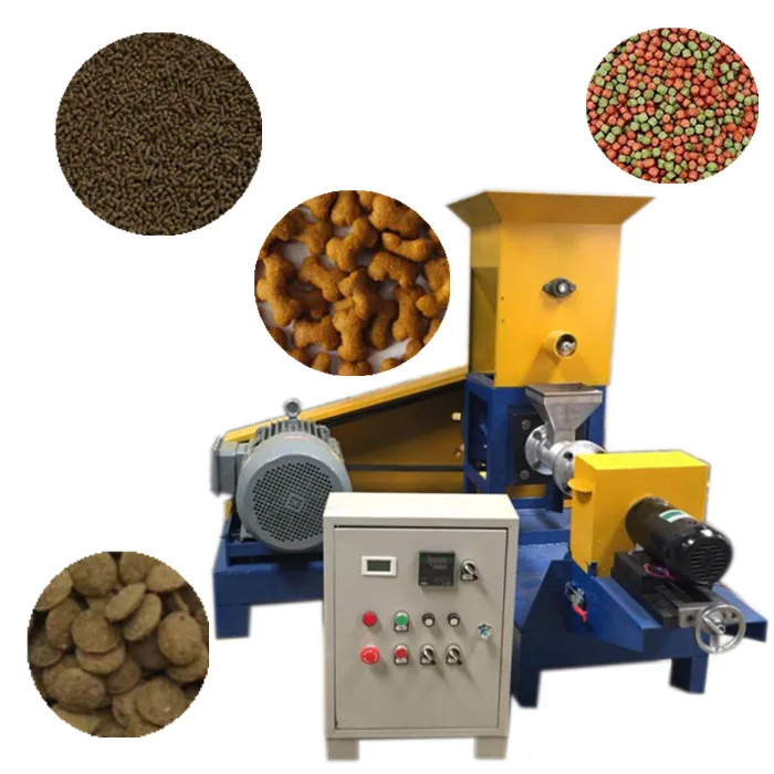 Electric floating fish pellet mill machine	small dog food puffing machine fish extruder pet food