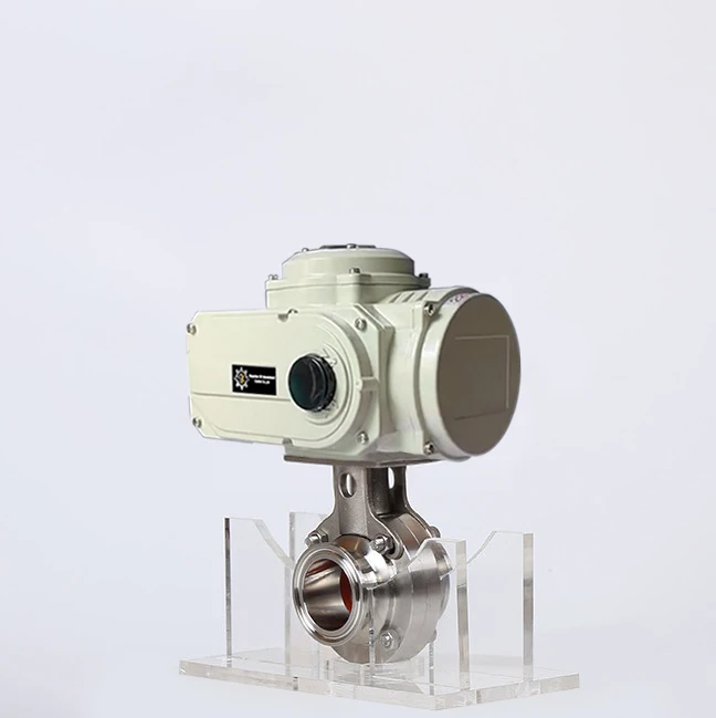DN32 1 1/4 inch 24V AC Seat Tri Clamp Connection Food Grade Stainless Steel 316L Motor Operated Sanitary Butterfly Valve
