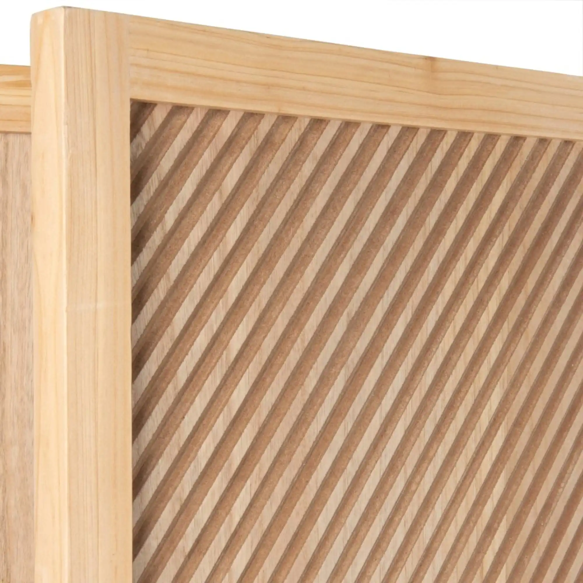 4 panels woven wooden rattan room divider home partition