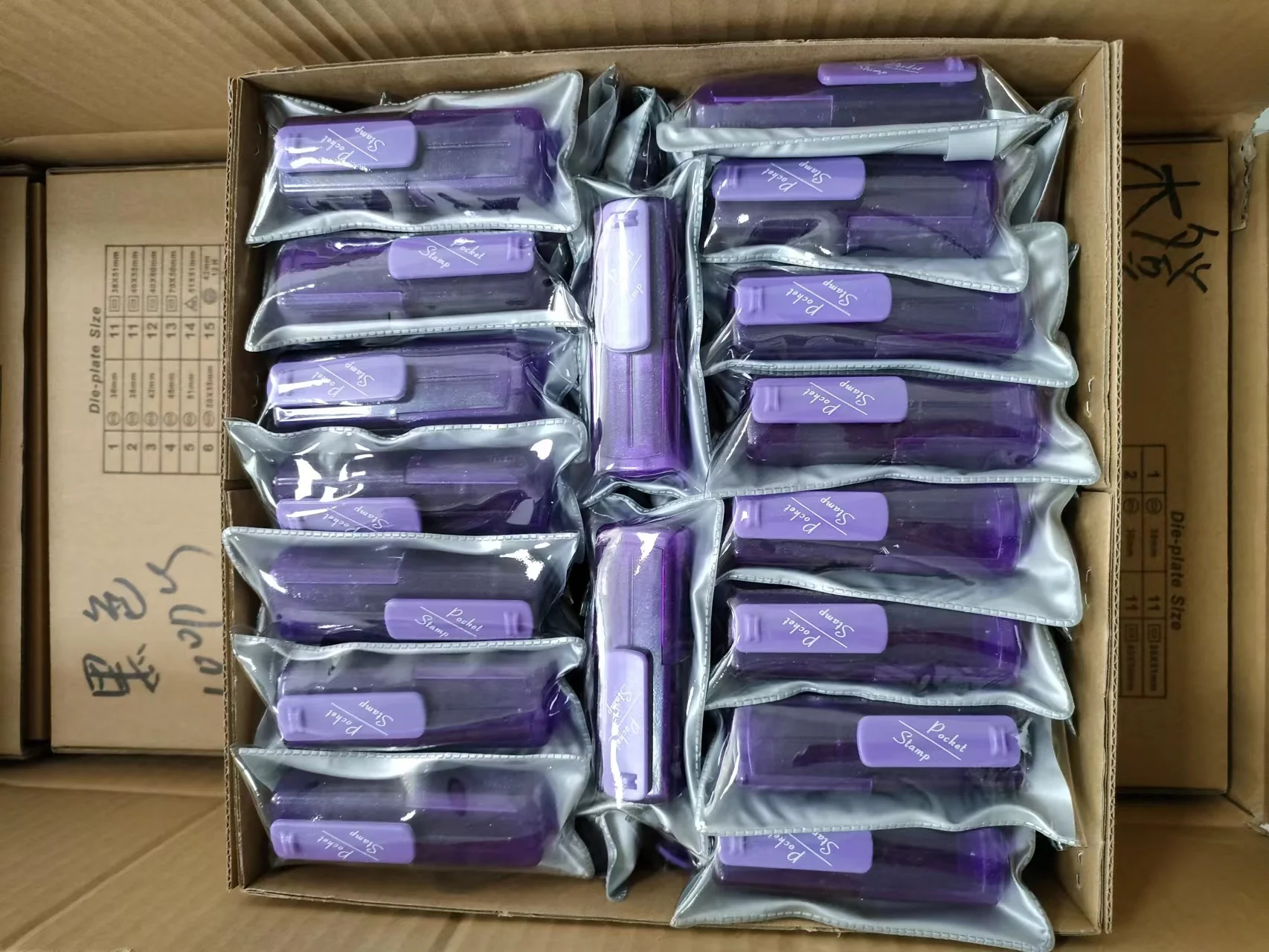 wholesale good quality office automatic pre-inked stamp pocket stamp 38*14mm self inking stamp