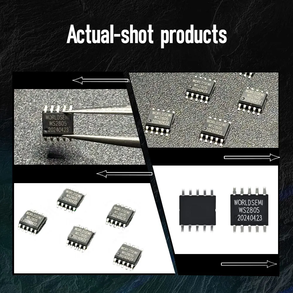 Colorful chasing light chip WS2805/SOP8 single-wire 256 RGBWW five-channel constant-current LED driver IC with a DOUT port of24V