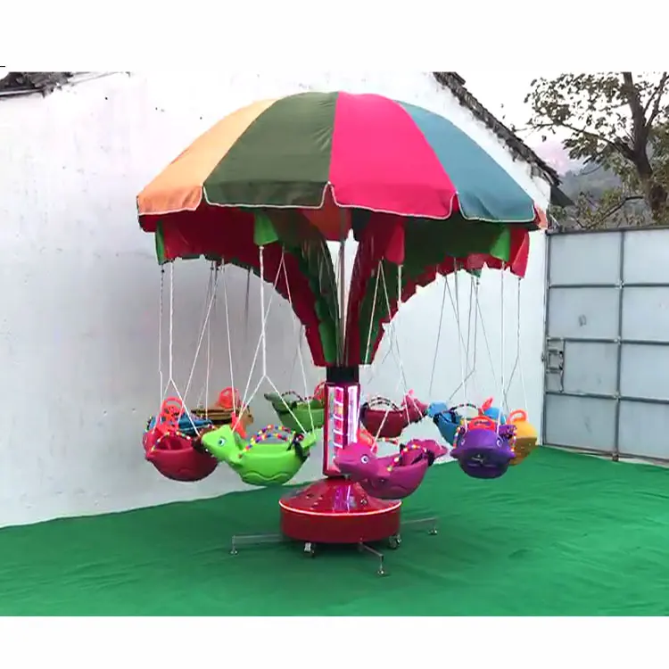 Дешевый детский тематический парк аттракционов семейный задний двор Электрический качающийся стул летающая рыба катание на продажу