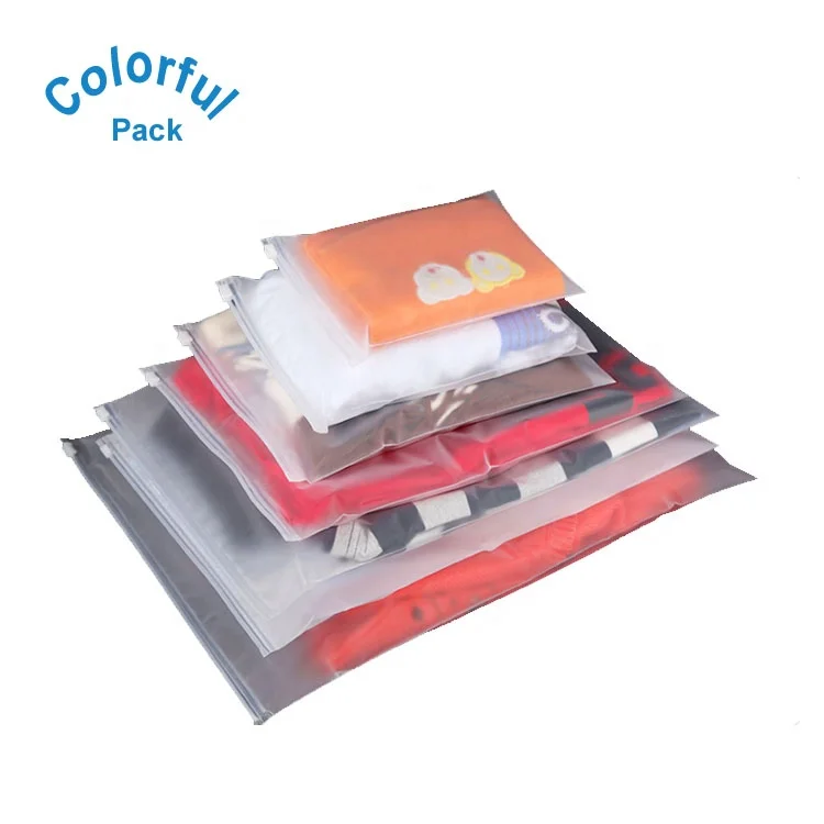 
Custom Matte Print Pe Zip lock Poly Zip Lock Frosted Plastic Packaging Bag For Clothes 