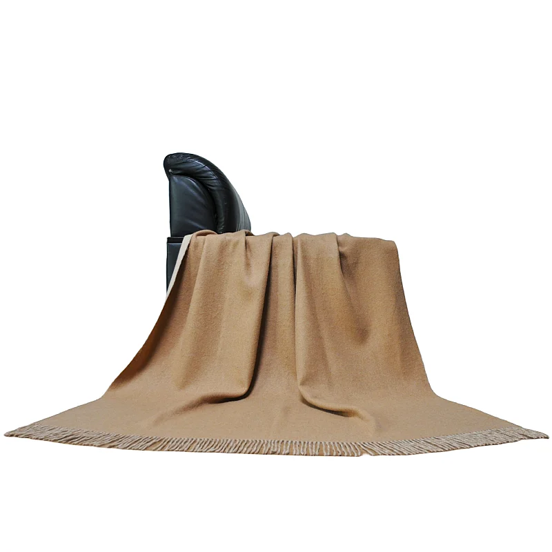 BLUE PHOENIX camel hair blanket prices 100% camel down fashion double side Luxury Wearable Winter eco-friendly super cozy