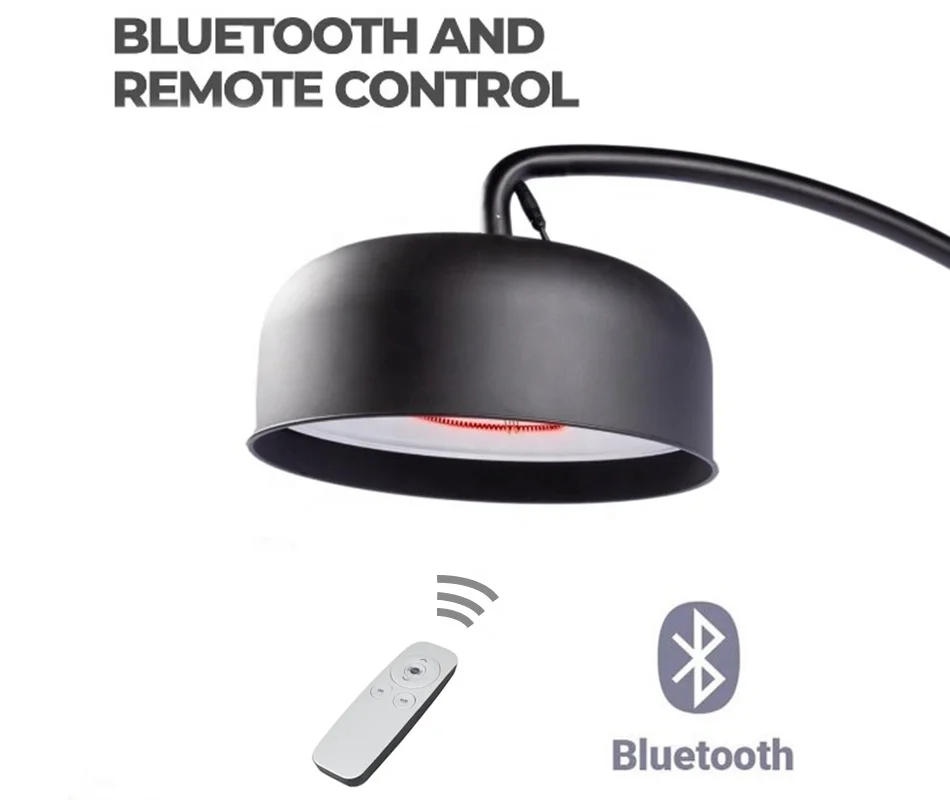 Hot selling smartphone controlled freestanding terrace heater infrared patio heater
