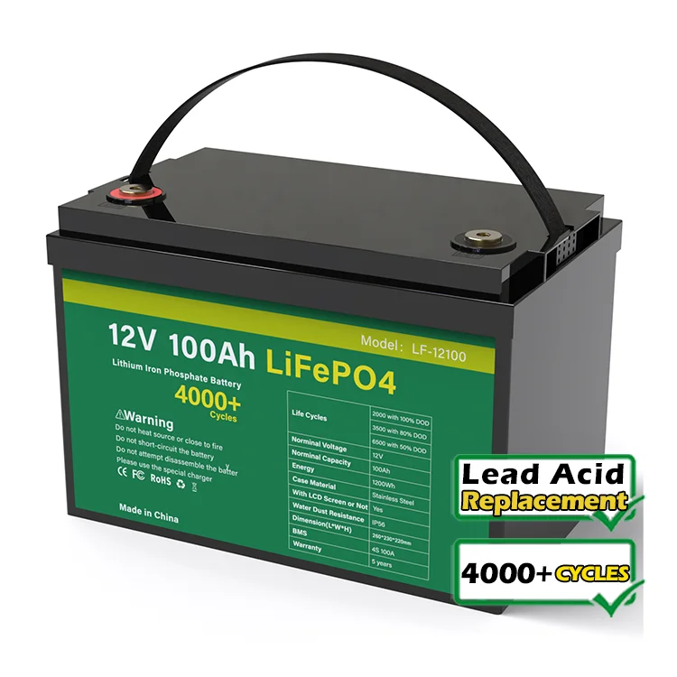 Lead Acid Replacement 12V 100Ah Lifepo4 Lithium-akku Overseas Stock Lithium Ion Phosphate Battery Akku Cart Battery Pack Battery