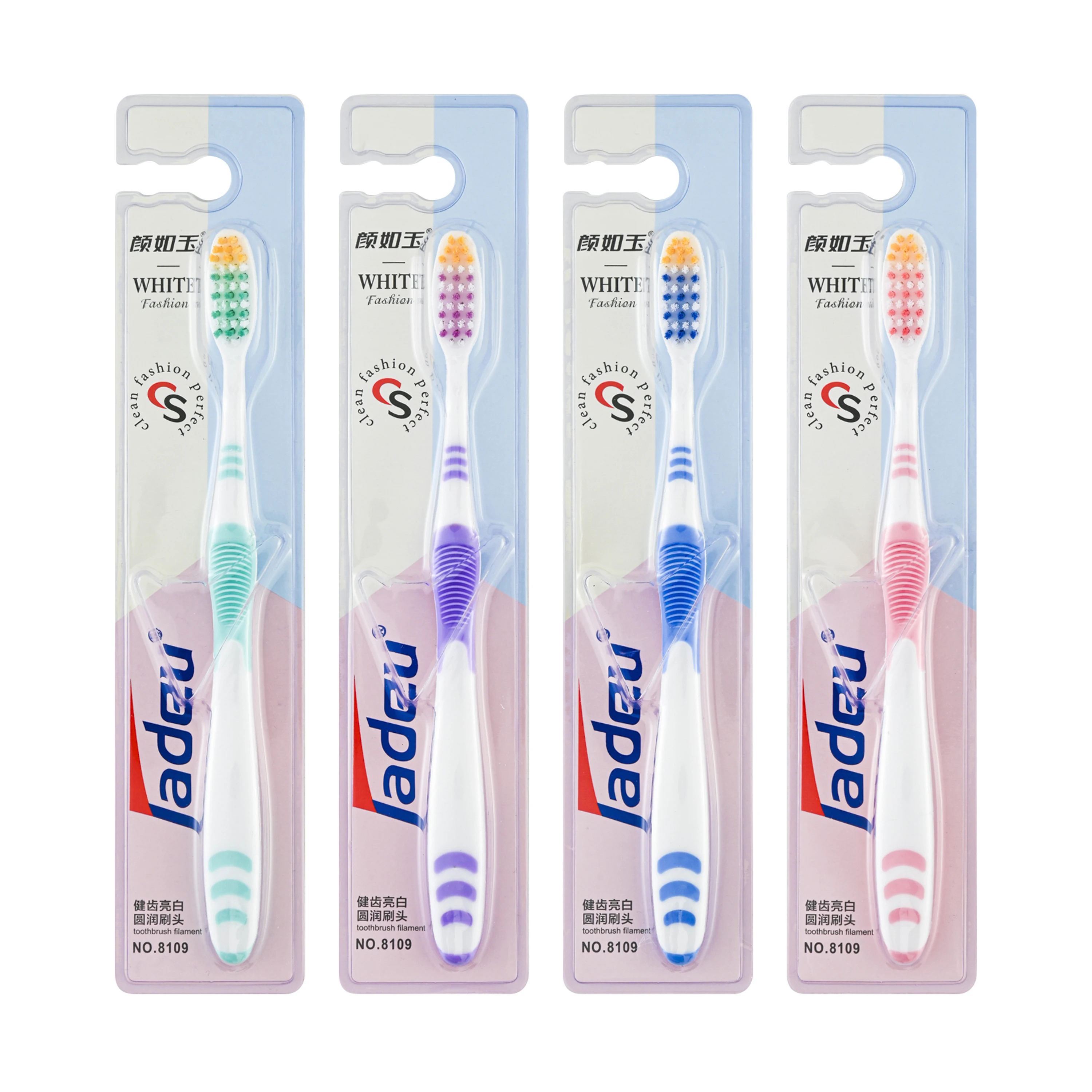Jadeu 8109 Oral Home Soft Bristle Best High Quality Oem Adult Plastic Tooth Brush Toothbrush
