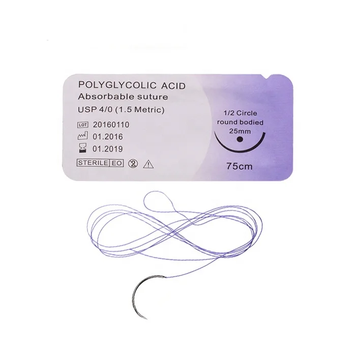 Cheap Prices China Manufacturer Absorbable PGA Polyglycolic Acid Polyglactin 910 Surgical Sutures Thread
