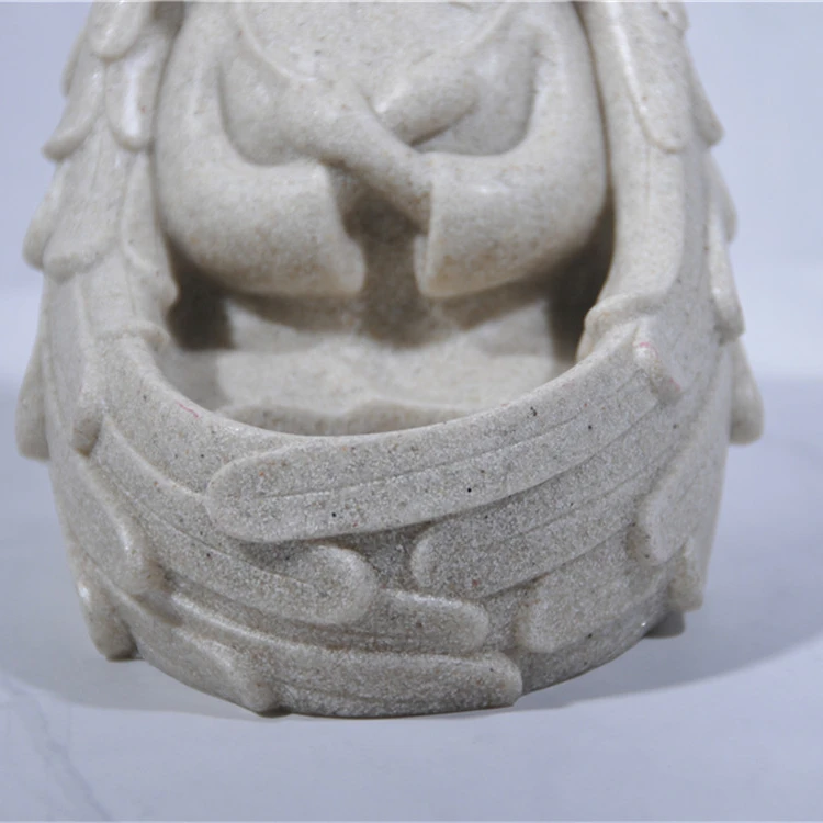 Whole sale resin candle holder figurine with led candle