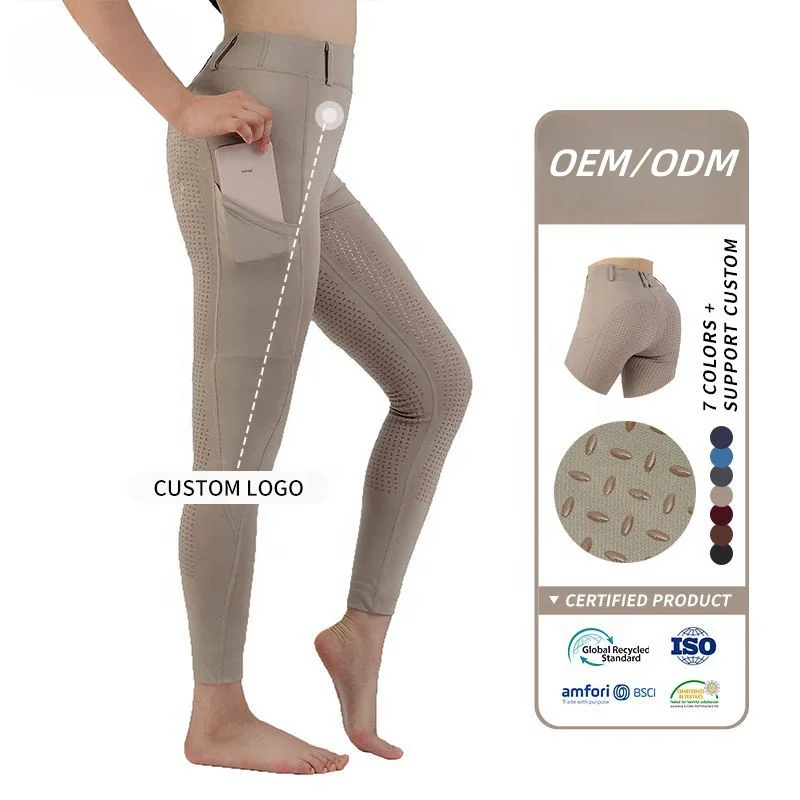 Full Seat Silicon Women Horse Riding Breeches Custom Tights Pants for Equestrian Activities