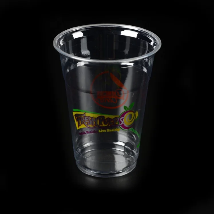 
16 oz cups with dome lid fruit juice cup cheap clear plastic cold drink glass 500ml wholesale PP cups 