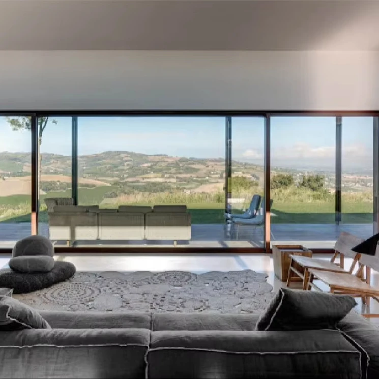 Custom Modern Gold Supplier Aluminium Windows Big Picture Window with Fixed Style for Living Room Aluminum Alloy Frame