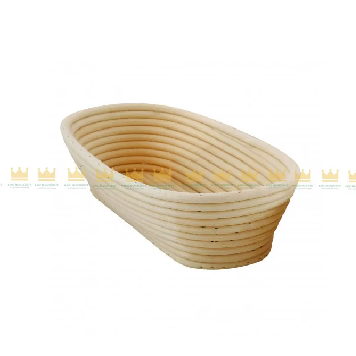 Wholesale Handmade Bread Basket Baking Oval Fermentation Dough Bannetons Rattan 10inch Proofing