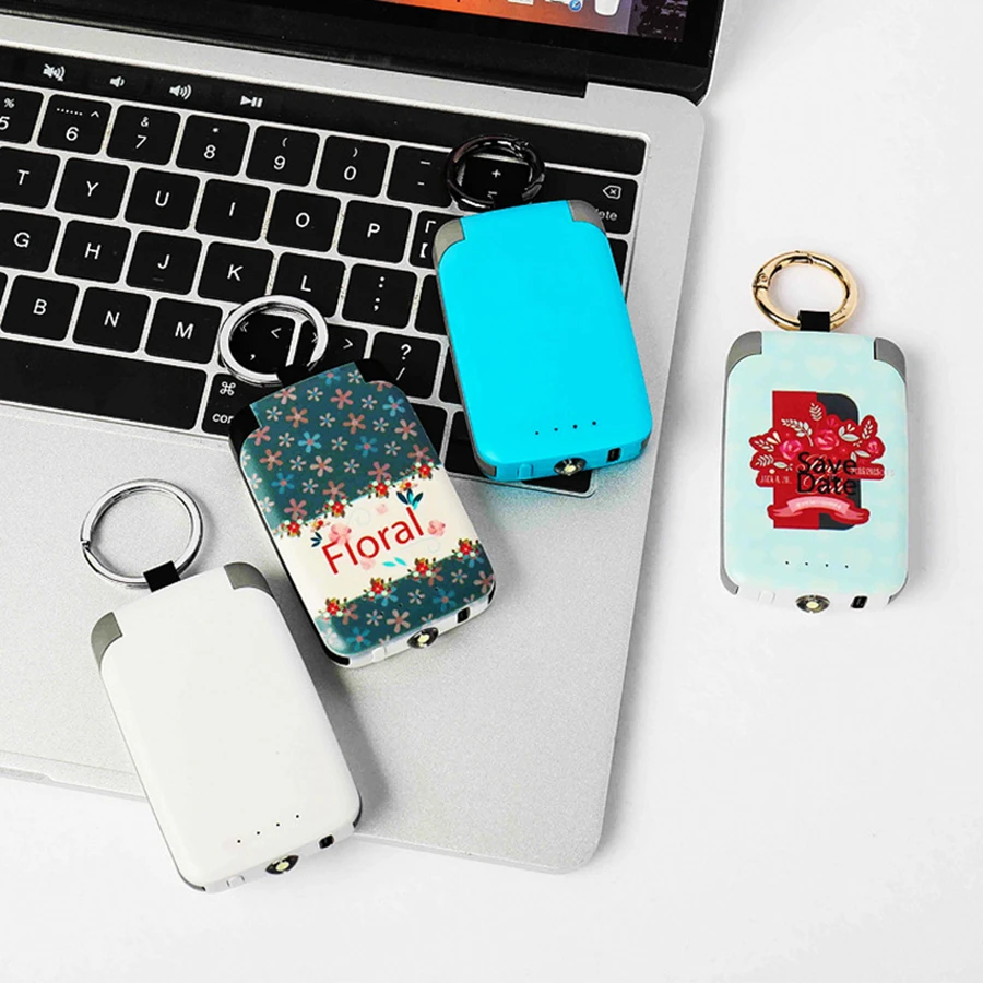 Custom Logo Promotion Gift Solar Keychain Power Banks Mini Mobile Emergency Charging Powerbank With SOS Mode