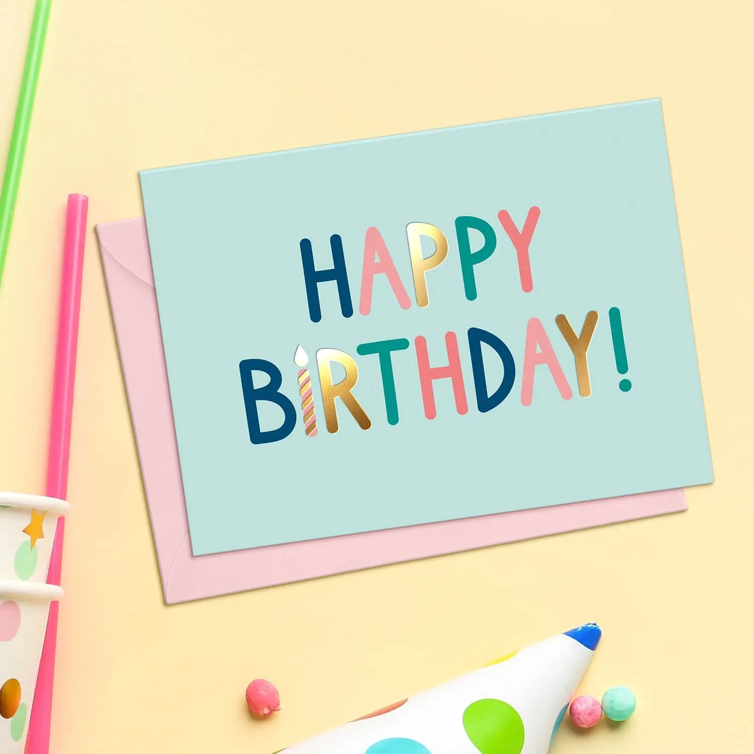 Custom Happy Birthday Bulk Greeting Cards with Colorful Envelopes and Stickers For Men Women Kids