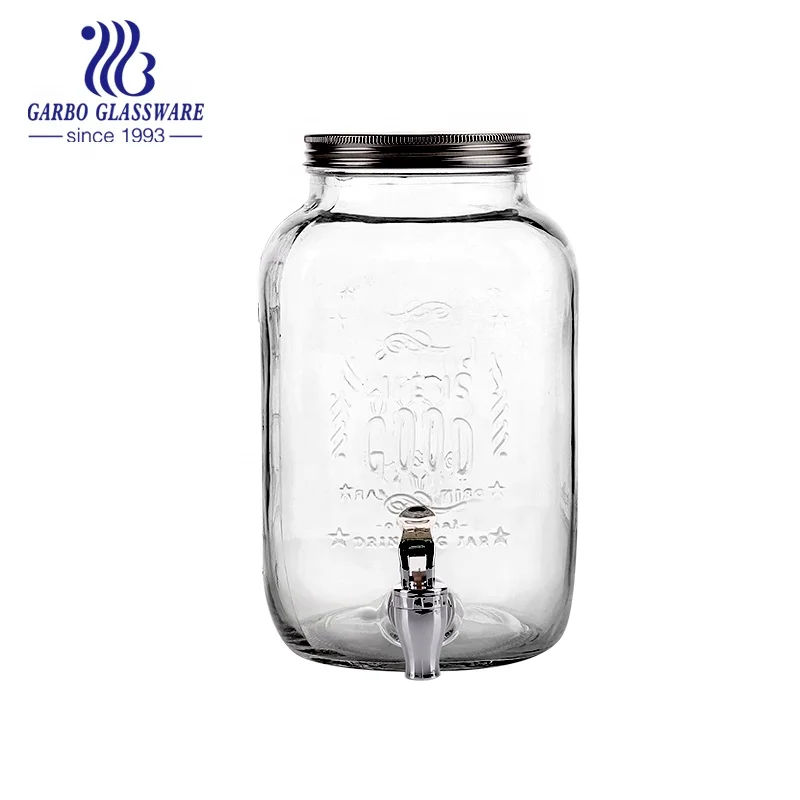 Wholesale glass dispenser custom cheap 4L square bottom glass drinking water dispenser tap with iron stand for Brazil market