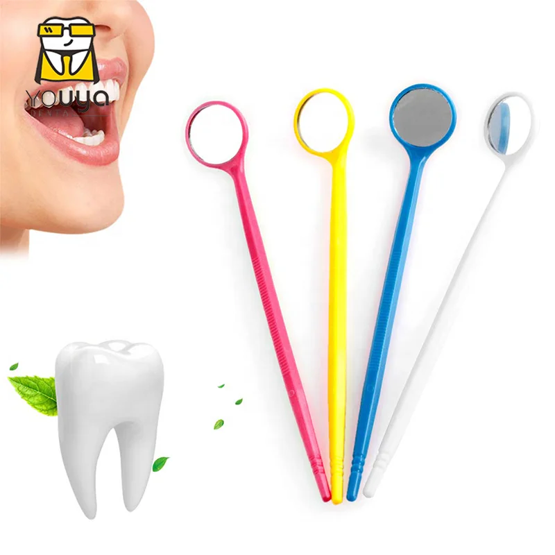 Disposable Dental Colorful Mouth Mirror Colored Anti Fog Dental Mirror, Magnifying Dental Mouth Mirrors