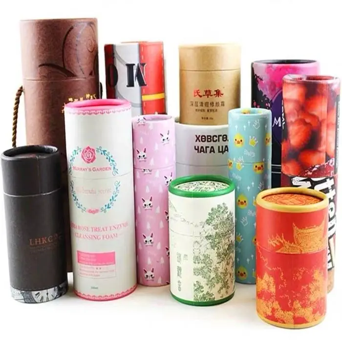 2023 Wholesale Cylinder Various Styles Paper Food Packaging Cardboard Tubes