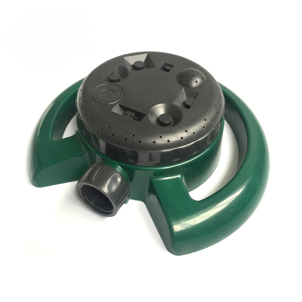 8-Pattern Plastic Lawn Sprinkler Adjustable Dial Garden 360 Gear Drive