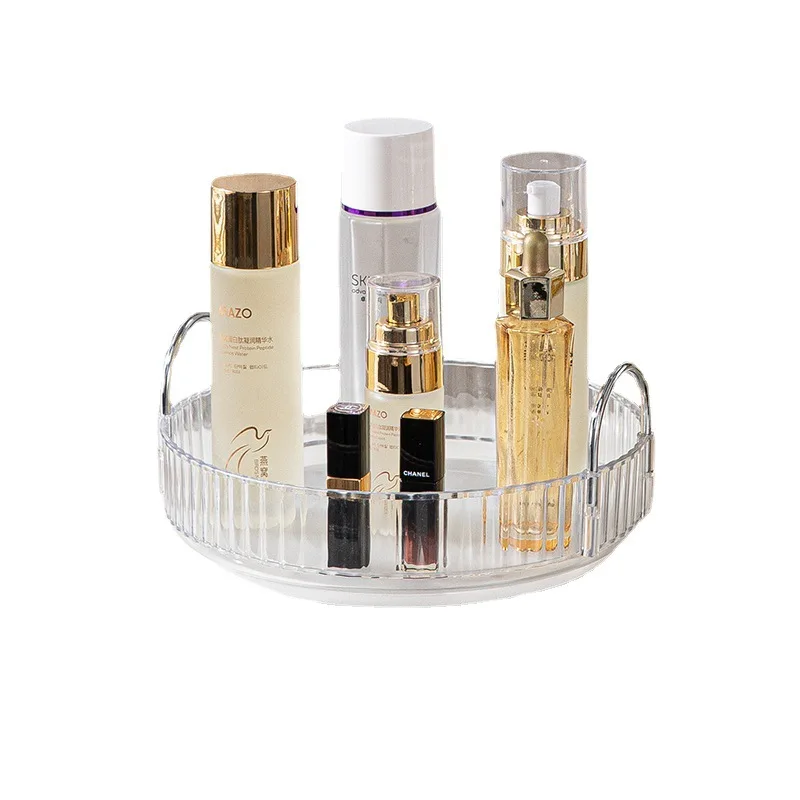 Multifunctional first floor storage rack for dressing table, rotating storage and organizing rack for bathroom and living room