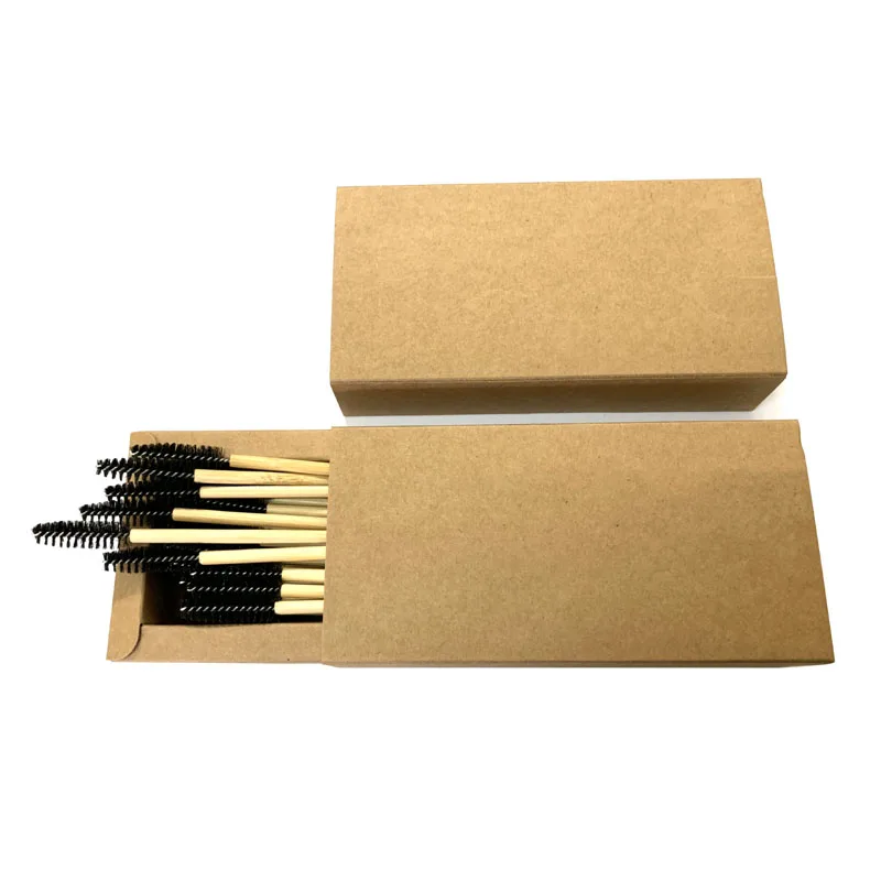 100 Counts Eco-friendly Bamboo Wand Mascara Applicators in Paper Tub