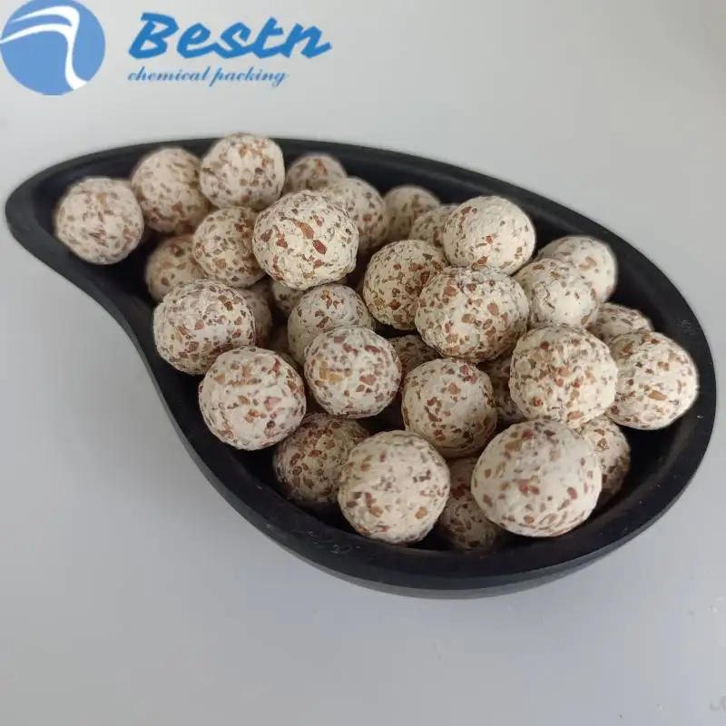 Fish Tank Filter Media Bacteria House Ceramic Ring Bio Culture Balls Red Sand Hollow Quartz Ball for Water Purification