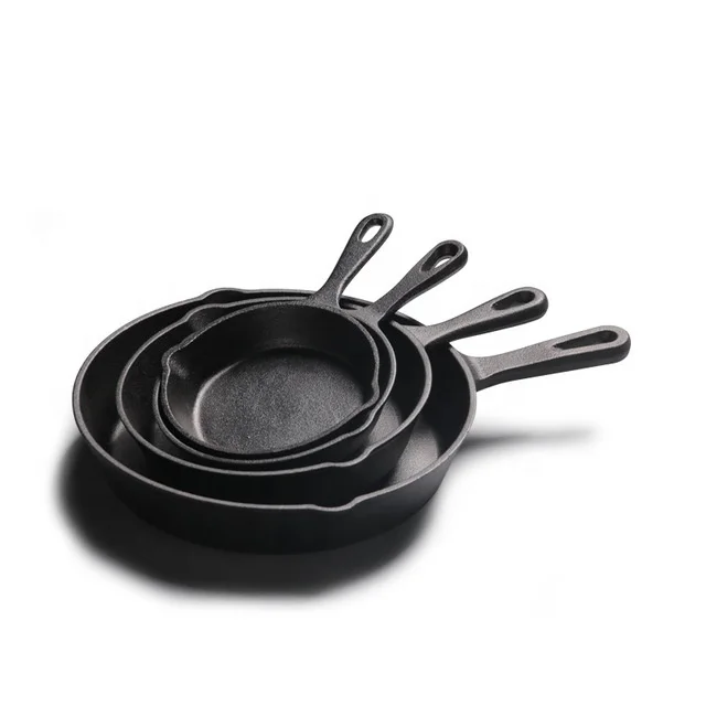 
Korean Bbq 14-26cm Nonstick Frying Grill Pan Carbon Steel Steak Cast Iron Skillet Non Stick Fry Pan 