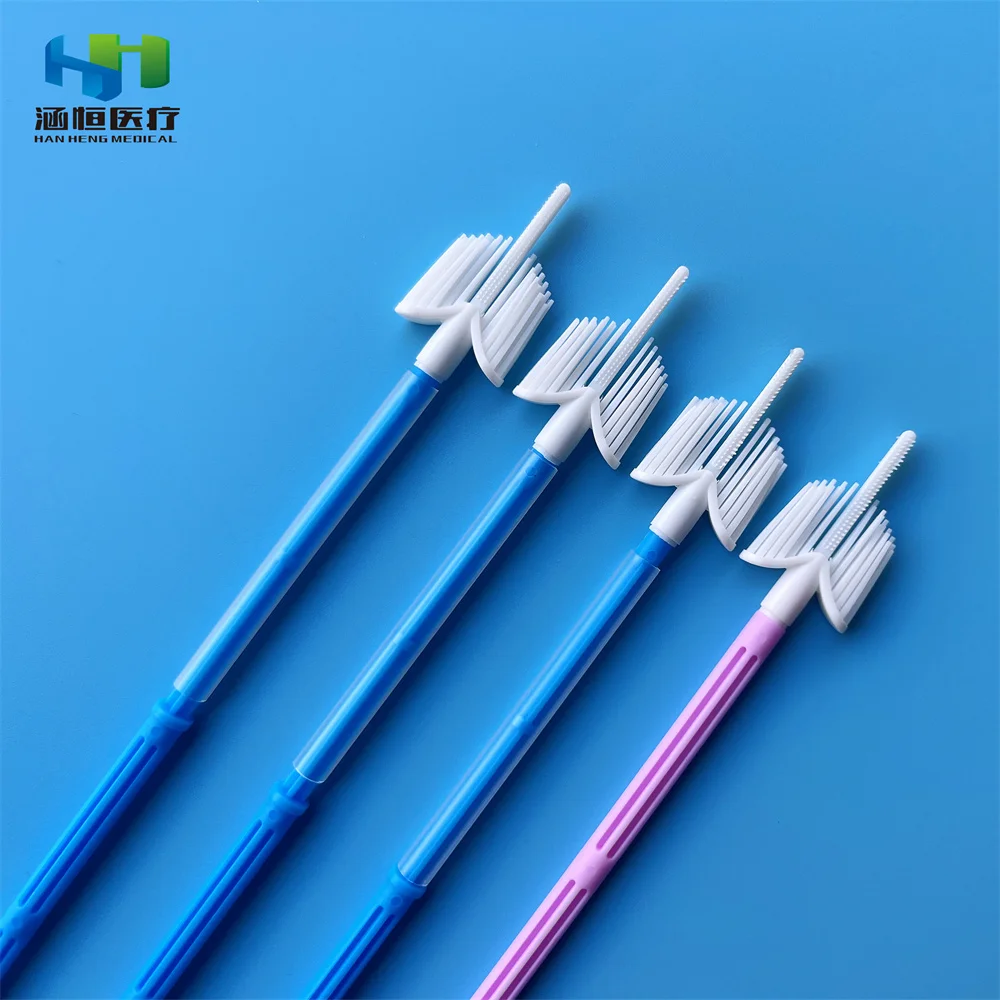 High Quality Disposable Medical Grade Soft PE Head PP Handle Cervical Brush with CE Certificates for TCT Test CE ISO13485