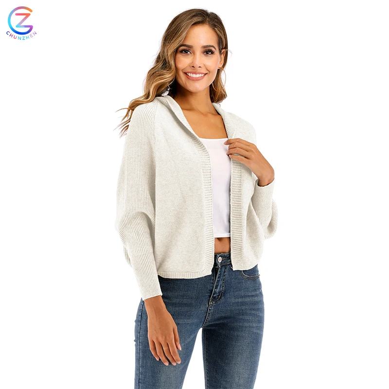 
Womens 100% cashmere fleece grey fluffy roll neck short thick mini cropped sweaters cardigan 