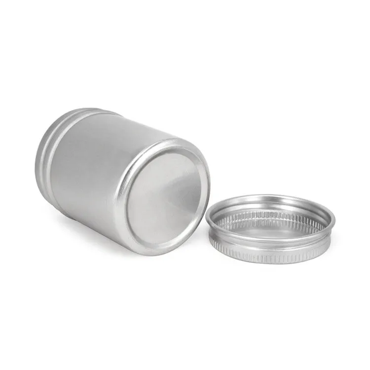 Wholesale silver cylinder 60ml 43*55mm aluminum can candle metal packaging aluminum