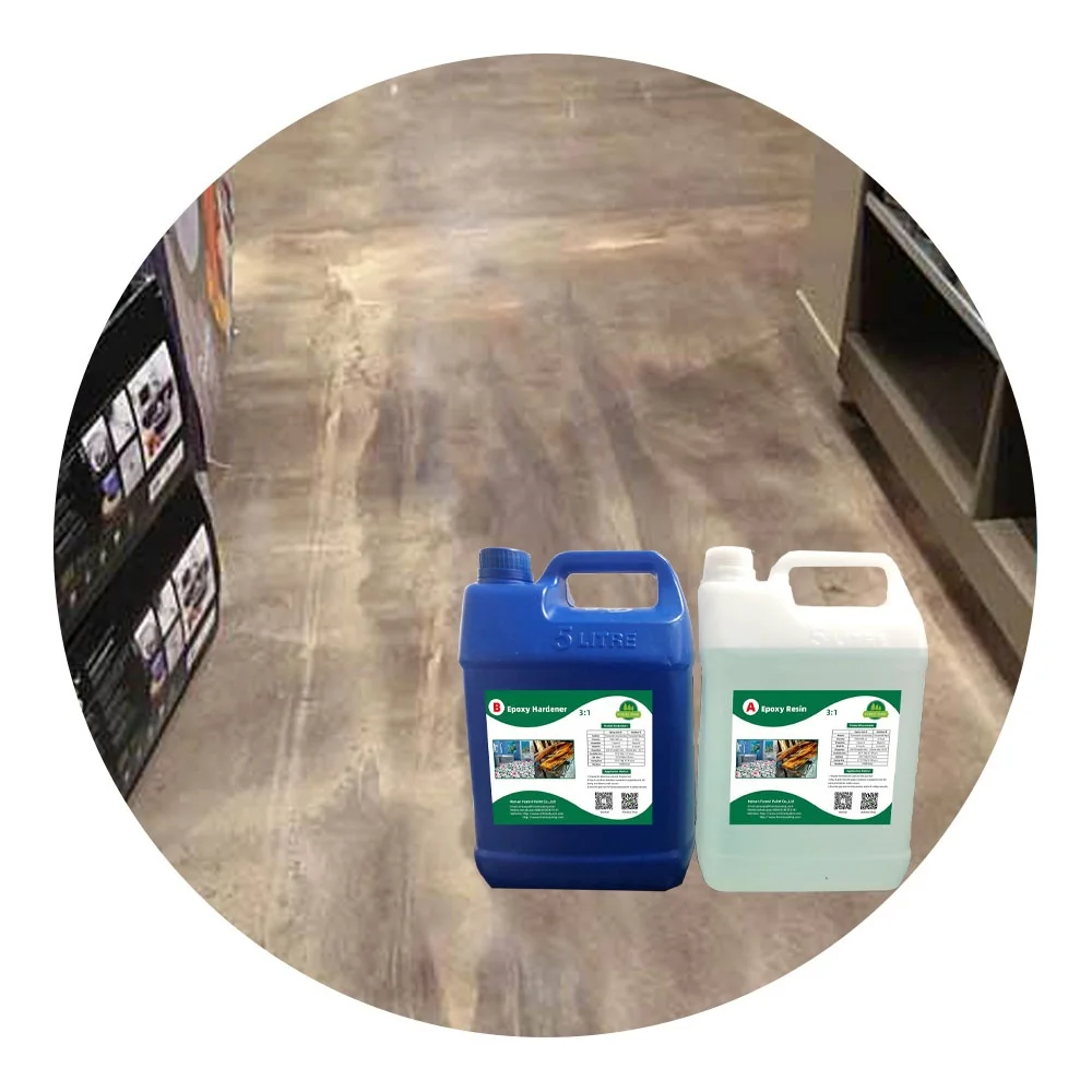 Глянцевая напольная краска topcoat из эпоксидной смолы с металлической формой