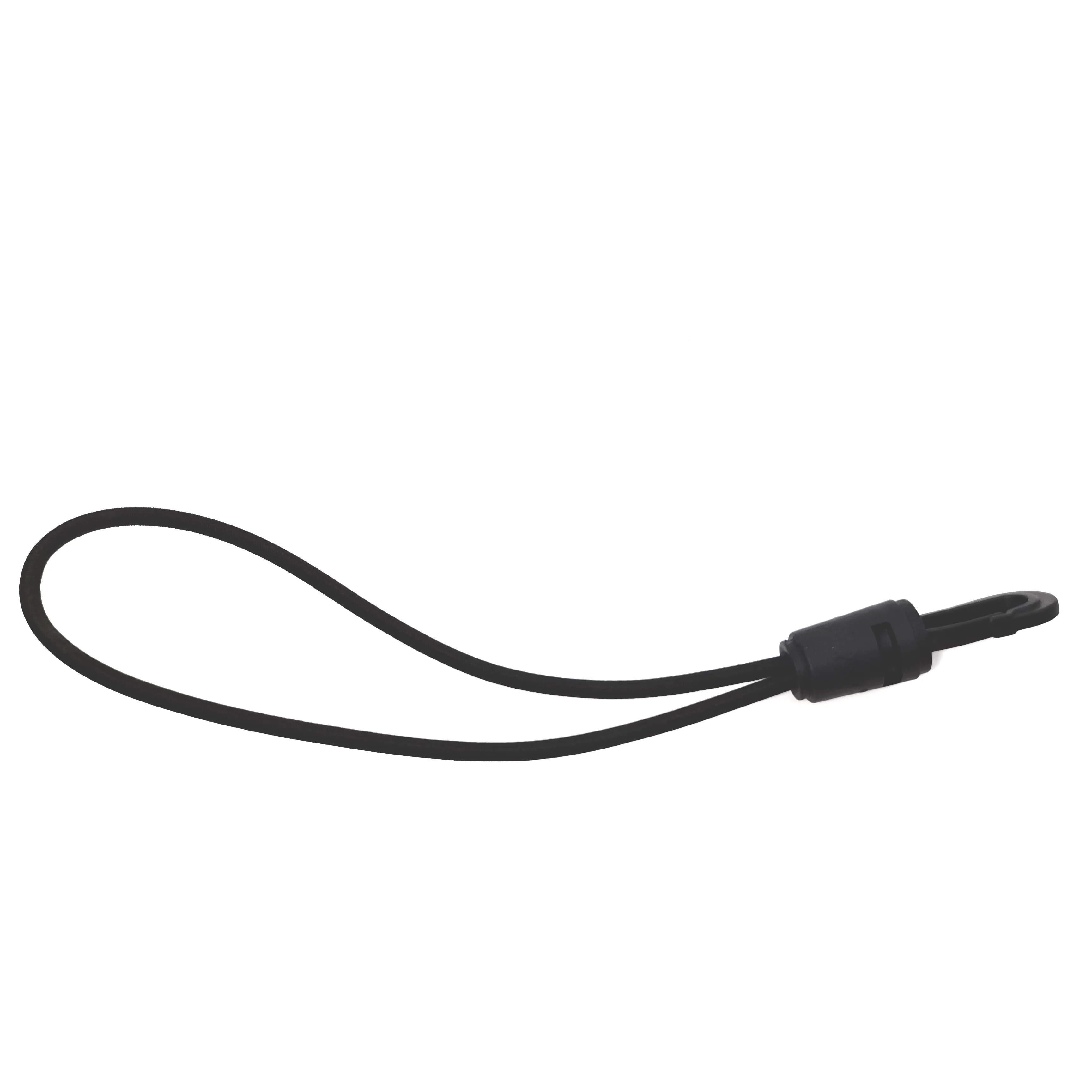 Высококачественный сверхпрочный эластичный шнур черного цвета, полиэфирный шнур, банджи-шнуры