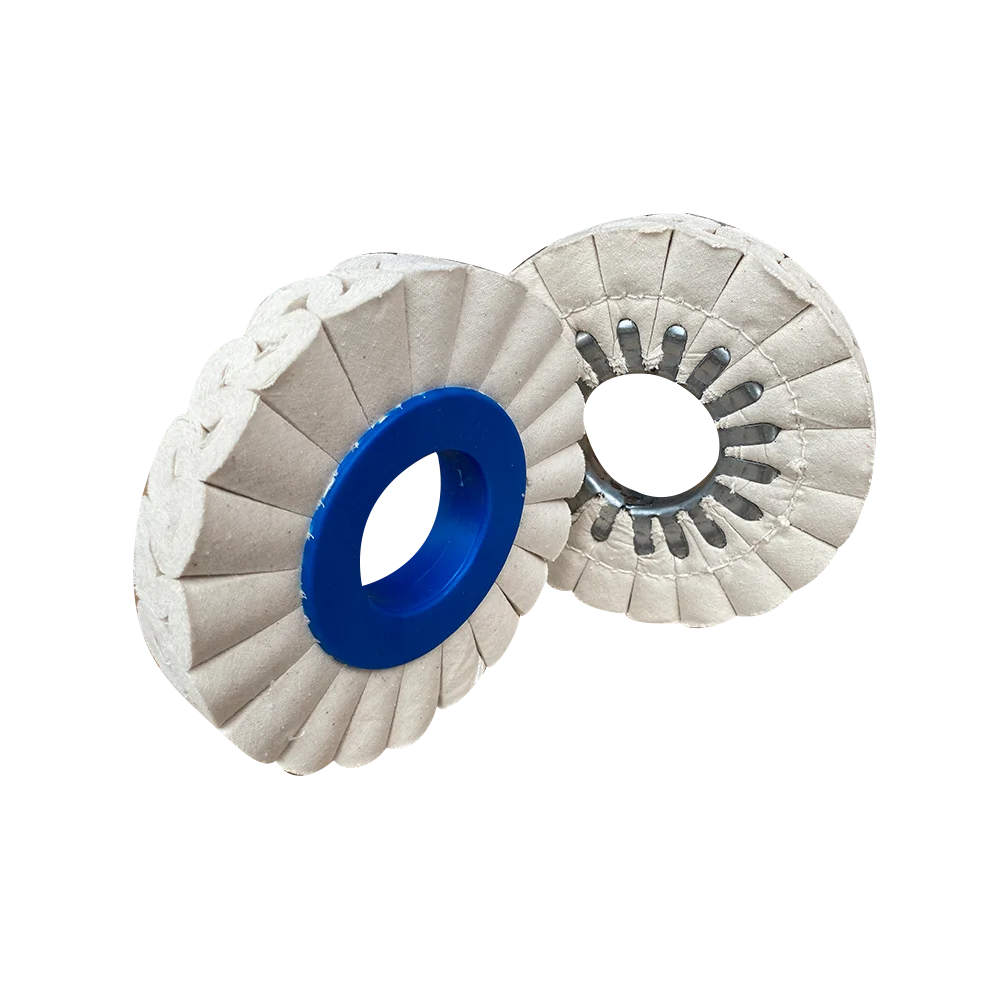 White cotton cloth buffing wheel of polishing machine with buffing wheel