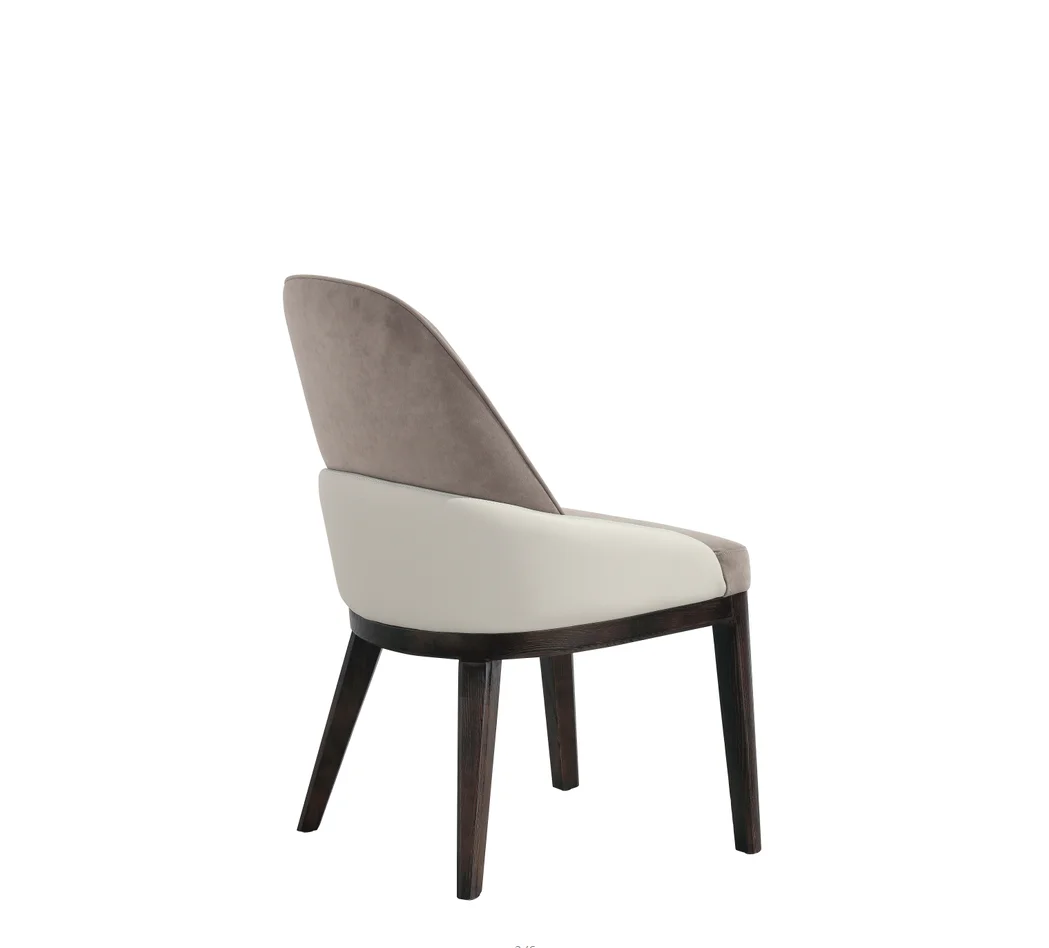 Leather veneer solid wood feet comfy sitting chairs for living room furniture