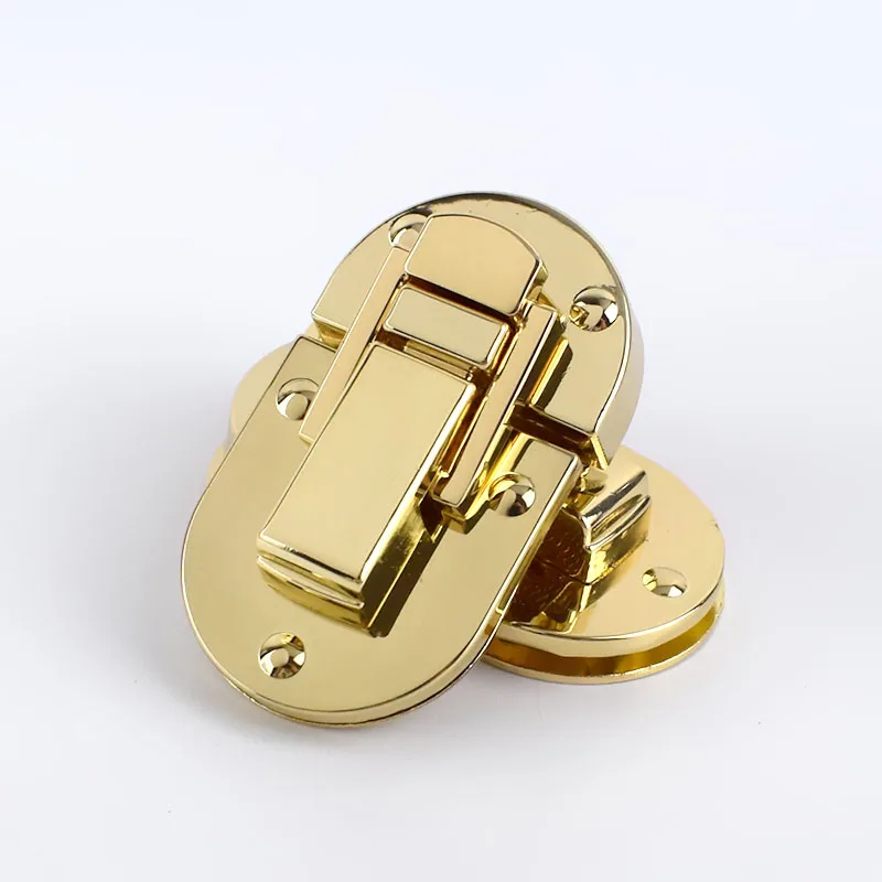 Meetee KY395 53*30mm Oval Press Locks Purse Clasp Closure Handbag Lock Diy Replacement Organ Locks with Screw Buckles Accessory