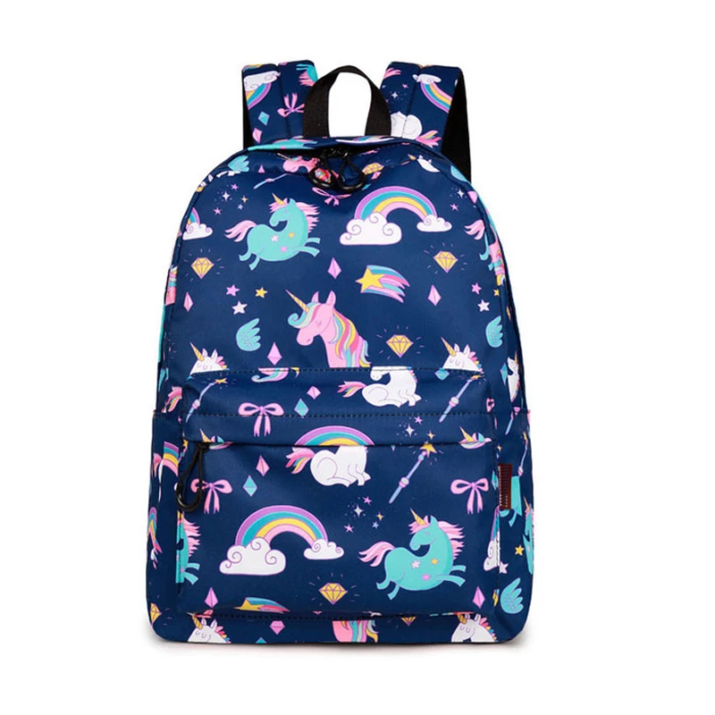 Unicorn Backpack blank Sublimation Ladies Leisure college Teen School Bag Printed Unicorn Backpacks